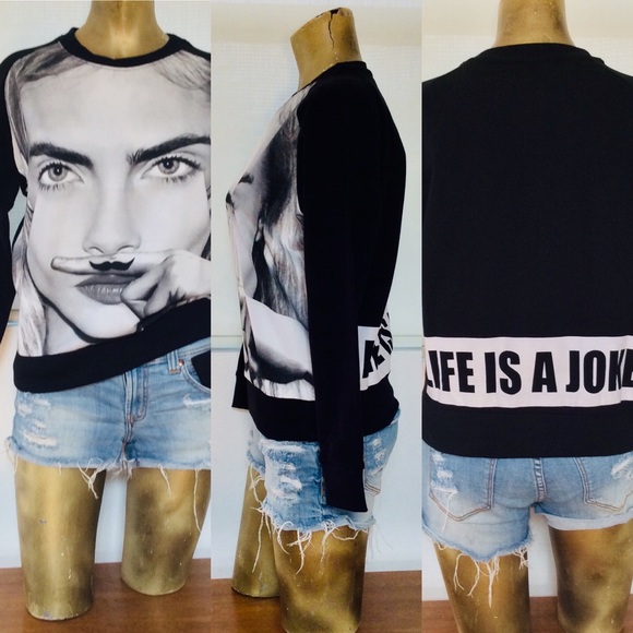 ELEVEN PARIS NWT Cara Delavingne SWEATSHIRT XS - Picture 3 of 16